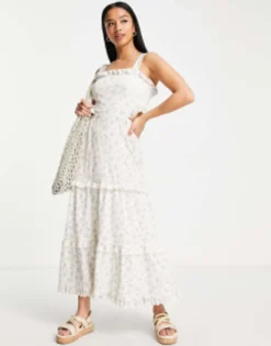 Miss Selfridge Petite Cut Out Maxi Dress In Ditsy Floral -RIVER ISLAND || PULL & BEAR || ONLY Sales Store 202146810 3