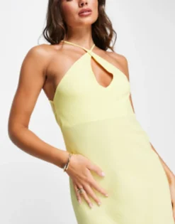 ASOS DESIGN Wrap Neck Maxi Dress With Thigh Split In Mandarin -RIVER ISLAND || PULL & BEAR || ONLY Sales Store 202684128 3