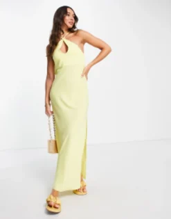 ASOS DESIGN Wrap Neck Maxi Dress With Thigh Split In Mandarin -RIVER ISLAND || PULL & BEAR || ONLY Sales Store 202684128 4