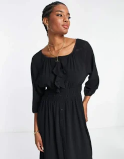 French Connection Boho Maxi Dress In Black -RIVER ISLAND || PULL & BEAR || ONLY Sales Store 203052058 3