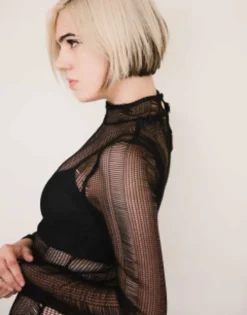 Labelrail X Julia Cumming Open Knit Maxi Dress In Black -RIVER ISLAND || PULL & BEAR || ONLY Sales Store 203532481 3