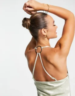 River Island Cowl Neck Maxi Dress In Silver -RIVER ISLAND || PULL & BEAR || ONLY Sales Store 203575394 3