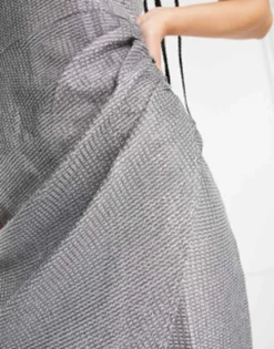 Noisy May Tall Glitter Ruched Cami Mini Dress In Silver -RIVER ISLAND || PULL & BEAR || ONLY Sales Store 203616695 3