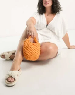 ASOS DESIGN Curve Flutter Sleeve Mini Beach Dress With Channelled Tie Waist In White -RIVER ISLAND || PULL & BEAR || ONLY Sales Store 203801506 4