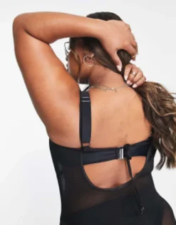 South Beach Curve Exclusive Beach Mesh Summer Maxi Dress In Black -RIVER ISLAND || PULL & BEAR || ONLY Sales Store 203907985 4