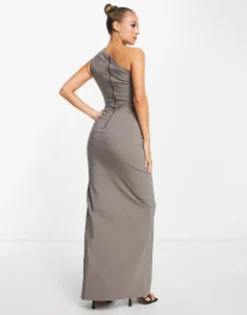Vesper One Shoulder Maxi Dress In Grey -RIVER ISLAND || PULL & BEAR || ONLY Sales Store 203932640 4