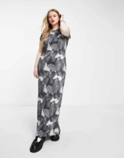 Tammy Girl Plus Slinky Maxi Dress In Black Denim Patchwork -RIVER ISLAND || PULL & BEAR || ONLY Sales Store 203943267 4