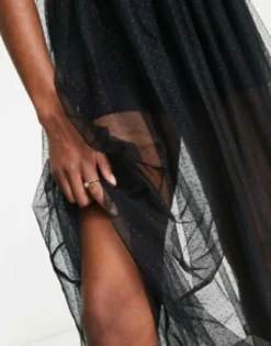 Free People Lacey Slip Midi Cami Dress In Black -RIVER ISLAND || PULL & BEAR || ONLY Sales Store 203944597 4