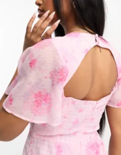 Miss Selfridge Chiffon Twist Front Mini Dress In Mixed Print -RIVER ISLAND || PULL & BEAR || ONLY Sales Store 203994910 4