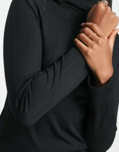 River Island High Neck Ribbed Midi Dress In Black -RIVER ISLAND || PULL & BEAR || ONLY Sales Store 204025859 4