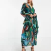 Never Fully Dressed Ruffle Maxi Dress In Abstract Print