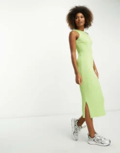 Barbour International Silvestro Knit Tank Dress In Lime -RIVER ISLAND || PULL & BEAR || ONLY Sales Store 204147164 4