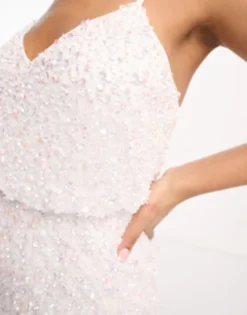 Maya Bridal Embellished Fishtail Maxi Dress In Ivory -RIVER ISLAND || PULL & BEAR || ONLY Sales Store 204149763 3