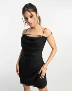 ASOS DESIGN Multi Strap Layer Mini Dress In Black