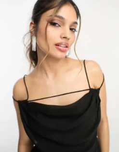 ASOS DESIGN Multi Strap Layer Mini Dress In Black -RIVER ISLAND || PULL & BEAR || ONLY Sales Store 204237854 3