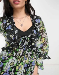 Reclaimed Vintage Spliced Floral Print Tiered Maxi Dress -RIVER ISLAND || PULL & BEAR || ONLY Sales Store 204243903 4