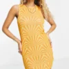It's Now Cool Premium Pop Mesh Summer Beach Dress In Soleil Yellow