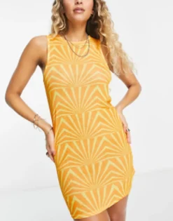 It's Now Cool Premium Pop Mesh Summer Beach Dress In Soleil Yellow
