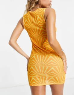 It's Now Cool Premium Pop Mesh Summer Beach Dress In Soleil Yellow -RIVER ISLAND || PULL & BEAR || ONLY Sales Store 204253279 4