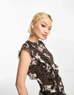 AllSaints Hali Alessandra Mini Dress In Animal Print -RIVER ISLAND || PULL & BEAR || ONLY Sales Store 204286796 4