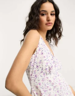Glamorous 90s Mini Dress In Lilac Spring Floral -RIVER ISLAND || PULL & BEAR || ONLY Sales Store 204370312 3