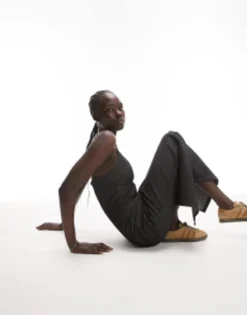 Topshop Tall Denim Slip Dress In Black -RIVER ISLAND || PULL & BEAR || ONLY Sales Store 204601828 4