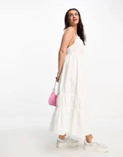 Vero Moda Cross Back Maxi Dress In White