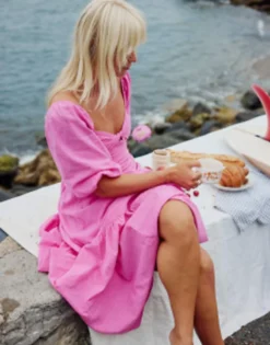 Billabong Paradise Cove Maxi Beach Summer Dress In Pink -RIVER ISLAND || PULL & BEAR || ONLY Sales Store 204679344 4