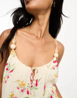 River Island Floral Slip Maxi Dress In Pale Yellow -RIVER ISLAND || PULL & BEAR || ONLY Sales Store 204710359 3