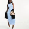 New Look Sleeveless Maxi Dress In Light Blue