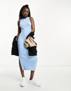 New Look Sleeveless Maxi Dress In Light Blue