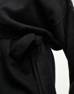 ASOS DESIGN Super Soft Slouchy Off Shoulder Mini Dress With Belt In Black -RIVER ISLAND || PULL & BEAR || ONLY Sales Store 204909403 3