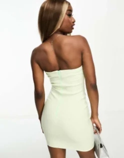 Vesper Bandeau Mini Dress In Sage Green -RIVER ISLAND || PULL & BEAR || ONLY Sales Store 205178228 3