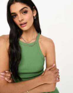 PULL & BEAR Pull&Bear Racer Mini Dress In Green -RIVER ISLAND || PULL & BEAR || ONLY Sales Store 205232020 3