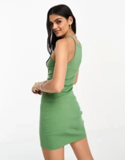 PULL & BEAR Pull&Bear Racer Mini Dress In Green -RIVER ISLAND || PULL & BEAR || ONLY Sales Store 205232020 4