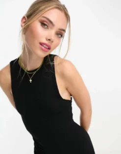 PULL & BEAR Pull&Bear Backless Midaxi Dress In Black -RIVER ISLAND || PULL & BEAR || ONLY Sales Store 205341447 3